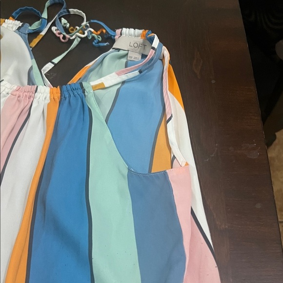 LOFT Multicolor Striped Halter Top - Picture 3 of 4